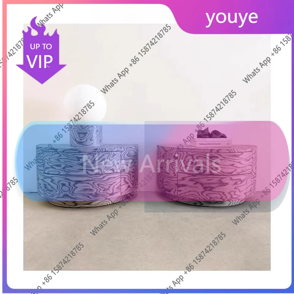 

Итальянская дизайнерская прикроватная тумбочка из массива дерева в стиле легкой роскоши, антикварный дизайн, высококачественный шкафчик для хранения вещей в спальне, американский простой французский стиль.