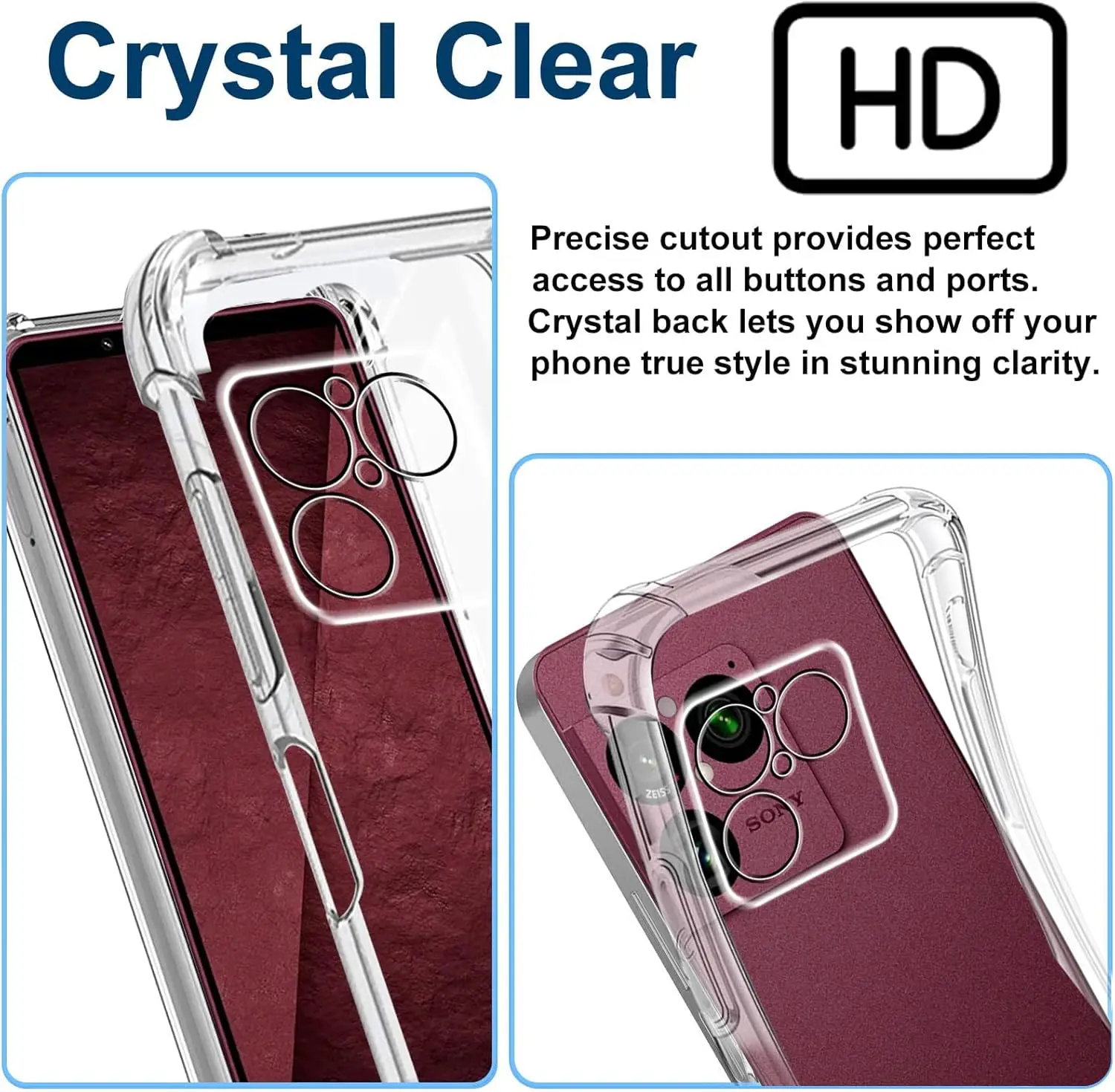 Reinforced Corners Shockproof Soft TPU Clear Camera Protection Case Cover for Sony Xperia 1 VIII 2026 view 4