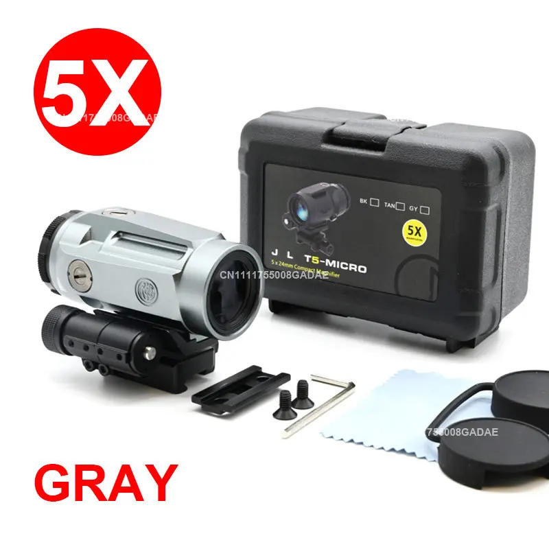 R5XDR GEN II + JULIET5 5X Combo Kit JULIET3 3X Vergrootglas Geweer Holografische Red Dot Richtkijker Omklapbaar 20mm Picatinny Montage - afbeelding 1