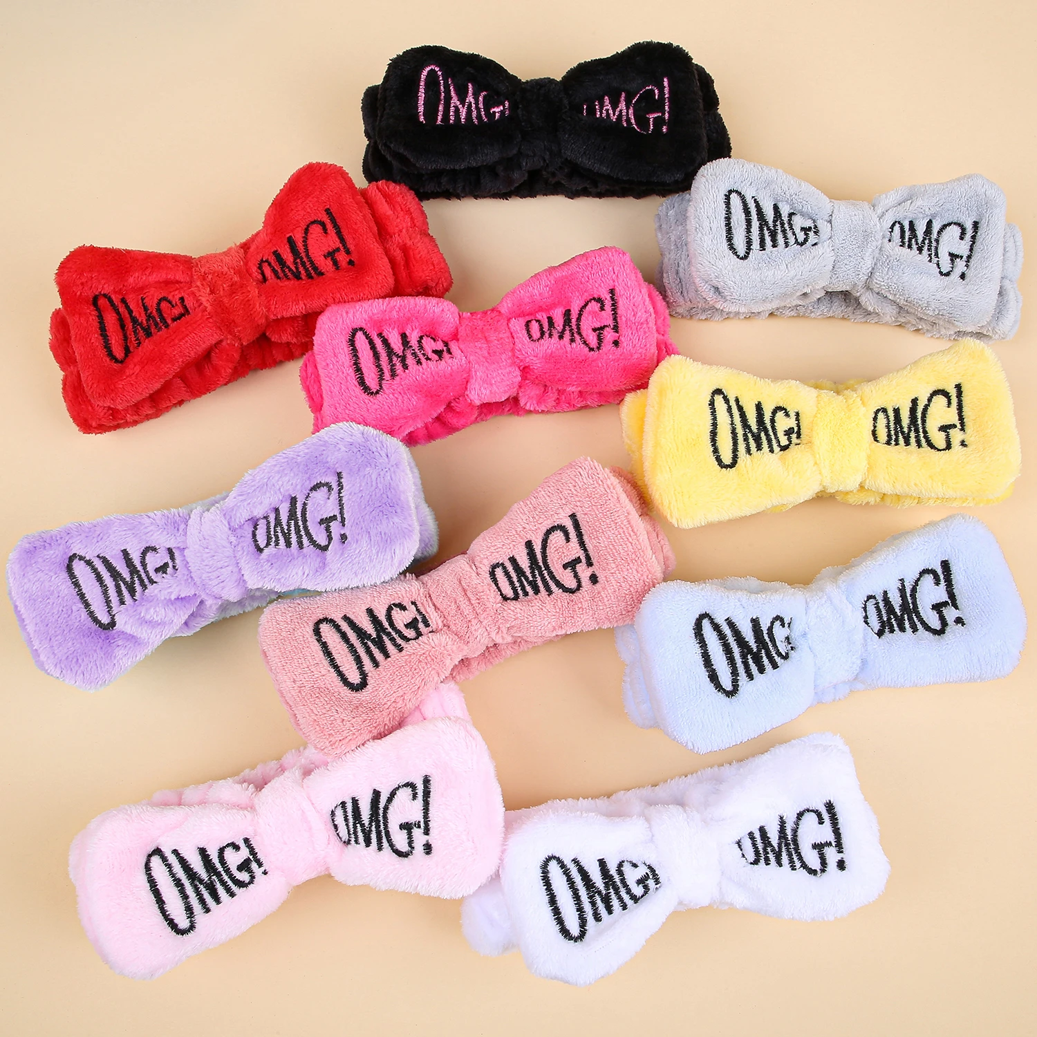 1/10PCS Women Headbands for SPA Makeup and Washing Face Love Hair Bows Headband Elastic Hairbands Headwear for Girls Women