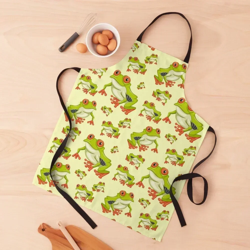 

red eyed Tree frog Apron Things For The Kitchen home women Men'ss Home Supplies Apron