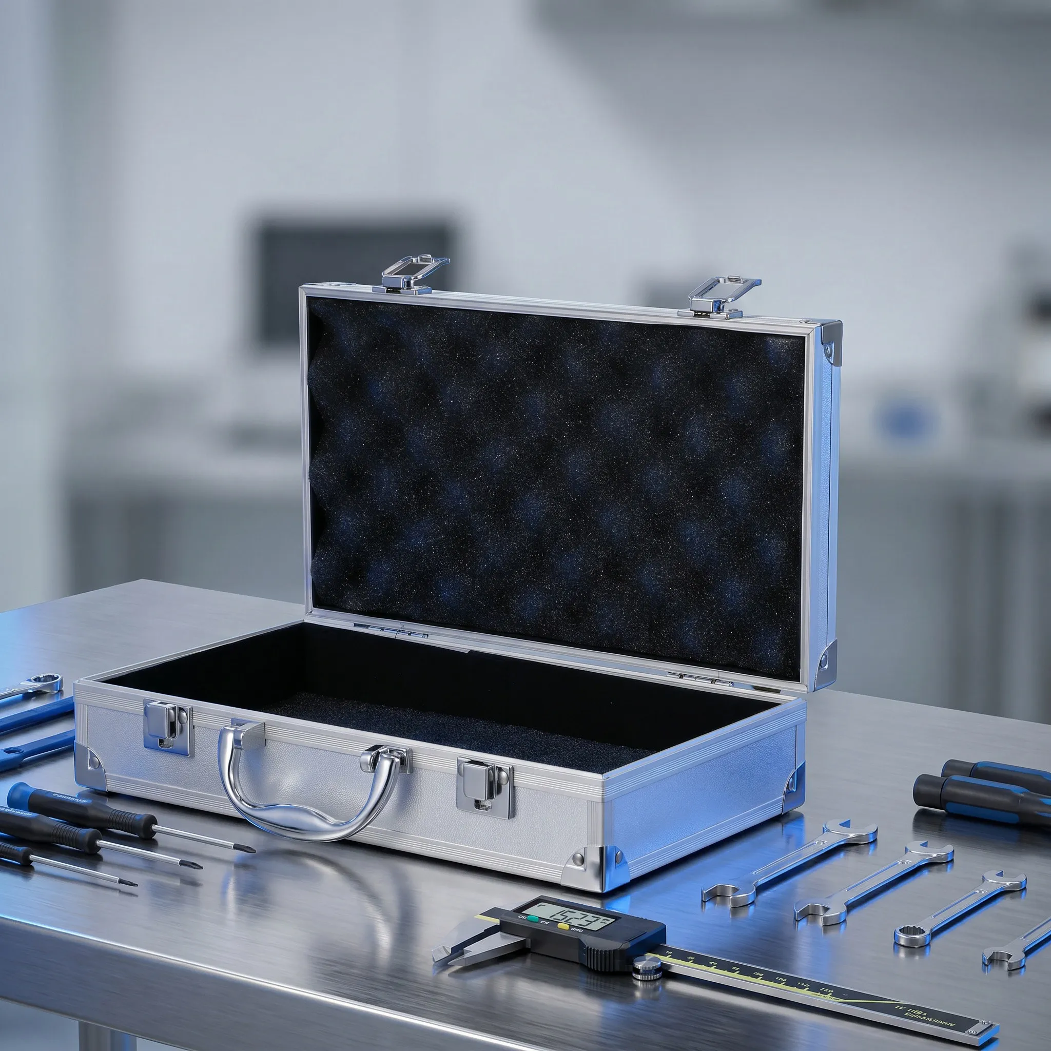 Aluminum Alloy Tools .8x6.7x3 Inch Portable Medicine Storage Large Capacity Tool Storage Case Multipurpose Carrying Case