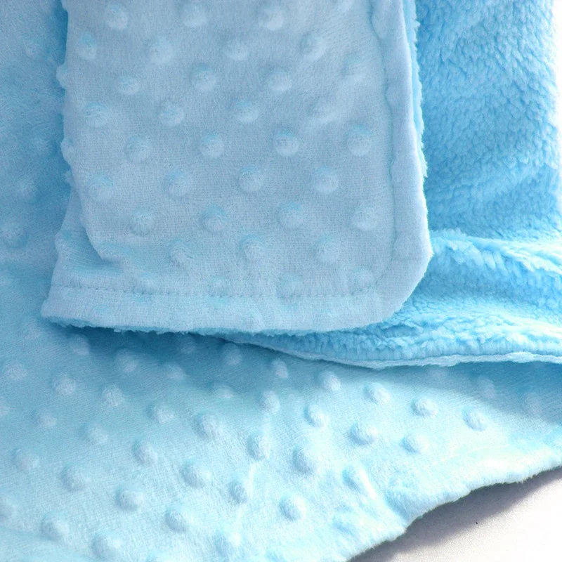 Baby Blankets Warm Fleece Thermal Newborn Soft Stroller Sleep Cover Cartoon Beanie Infant Bedding Swaddle Wrap Kids Bath Towel