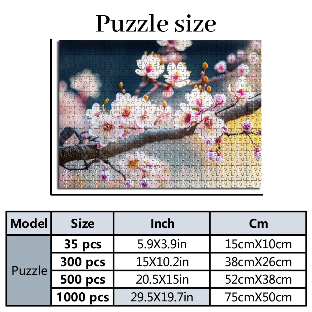 35/300/500/1000pcs Personalized Custom Photo Puzzle scenery photo Funny Adult Leisure Toys Gift
