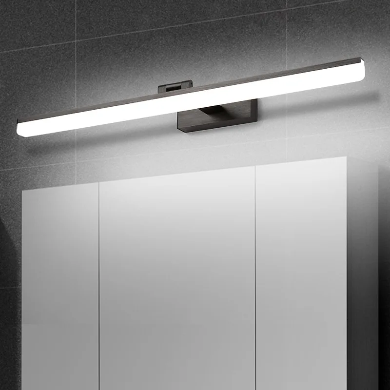 Acrylic Minimalist Strip Mirror Headlight LED Bathroom Light Perforation-free Wall Lamp Make-up Dressing Table Mirror Light