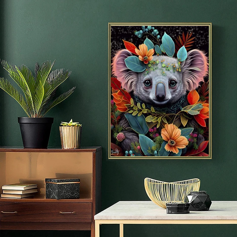 Diamond Painting Sloth Koala Australia Animals DIY Cross Stitch Sticker Diamond Embroidery Round Diamond Mosaic Handmade Gift