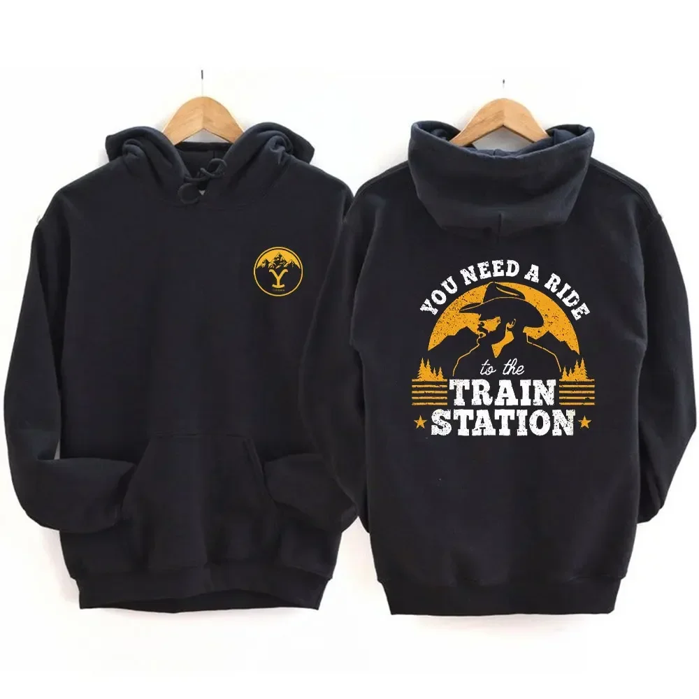 Classic Fashion Yellowstone Dutton Ranch Printed Hoodies for Men and Women Drop-shoulder Sleeve Hoody Jersey Sweatshirt Tops