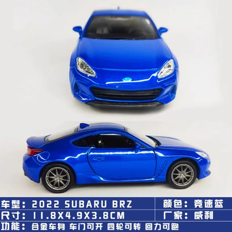 ＳＵＢＩＥ！ ＴＯＹＳ！！ WELLY Diecast Alloy 1/36 2022 Subaru BRZ/10th 11th Subaru WRX STI