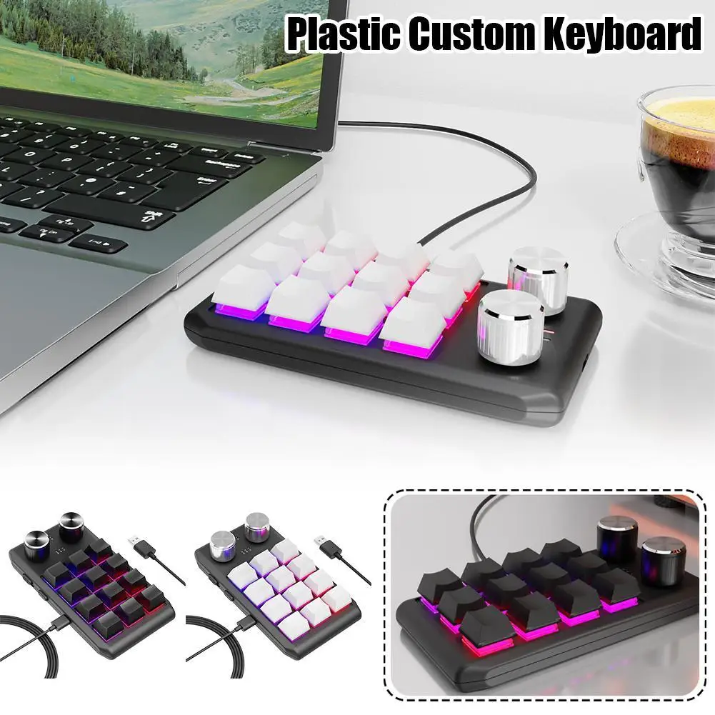 Programming Macro Custom 12 Key Keyboard Custom Shortcuts RGB Programmable Keys Copy Paste Mini Button Gaming Keypad