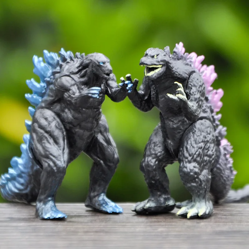 تمثال وحوش Godzilla ، ديكور مجسم تمثال ، شخصية PVC ، دمية هواية للأطفال ، هدية سحرية للأطفال ، 6 في كل مجموعة