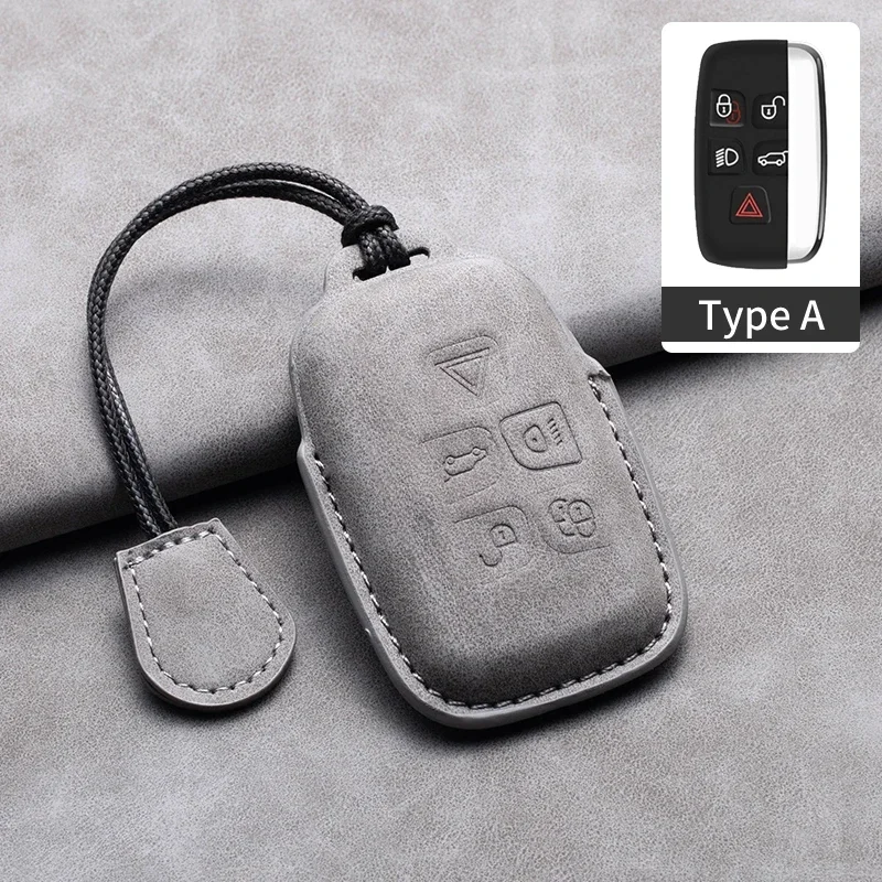 

Leather Car Remote Key Case Cover for Land Rover Range Rover Sport Evoque Freelander Velar Discovery 4 Jaguar XE XJ XF Guitar