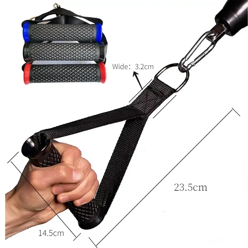 Multifunction Gym Resistance Bands Handles Anti-slip Grip Strong Nylon Webbing Fitness Grip Puller Handle Accessories Neck cloud