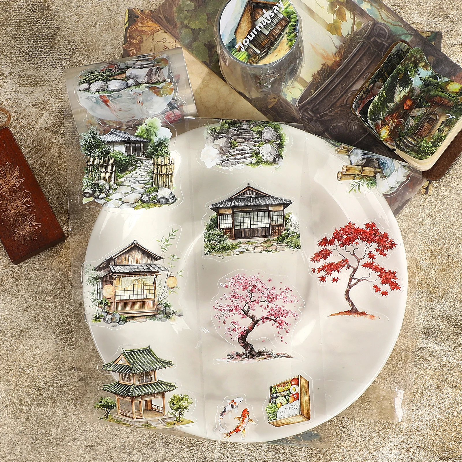 

60 мм * 200 см винтажная японская сельская местность пейзаж ПЭТ лента креативный DIY материал для журнала коллаж канцелярские принадлежности для скрапбукинга