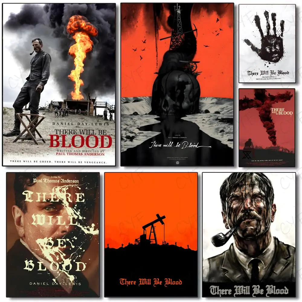 Póster de la película Intense T-There Will Be Blood, pintura mural artística para decoración del hogar y regalos