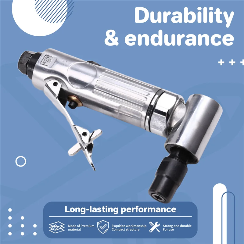 ABFY-High-Performance 1/4 Inch Micro-Air Die Grinder Kit, 90 Degree Polisher With Sanding Discs For Engraving Projects