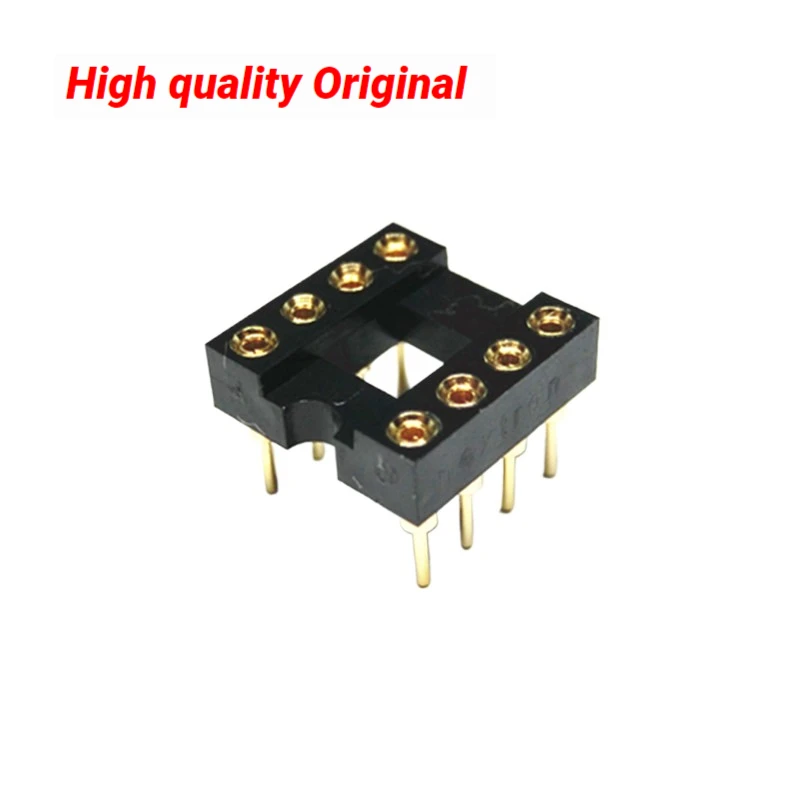 60-30PCS Original 8P Fully Gold-Plated Round Hole IC8-pin Base DIP-8 Round Pin Operation Amplifier Socket 100% Good High Quality