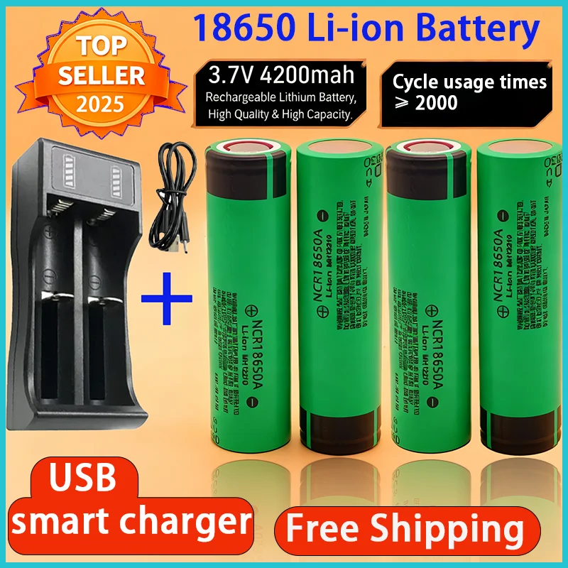 2025 جديد 2-60 قطعة 18650 بطاريات 3,7 فولت 4200 مللي أمبير Wiederaufladbare Liionsbatterie فور Led Taschenlampe الشعلة بطارية Litio Batterie
