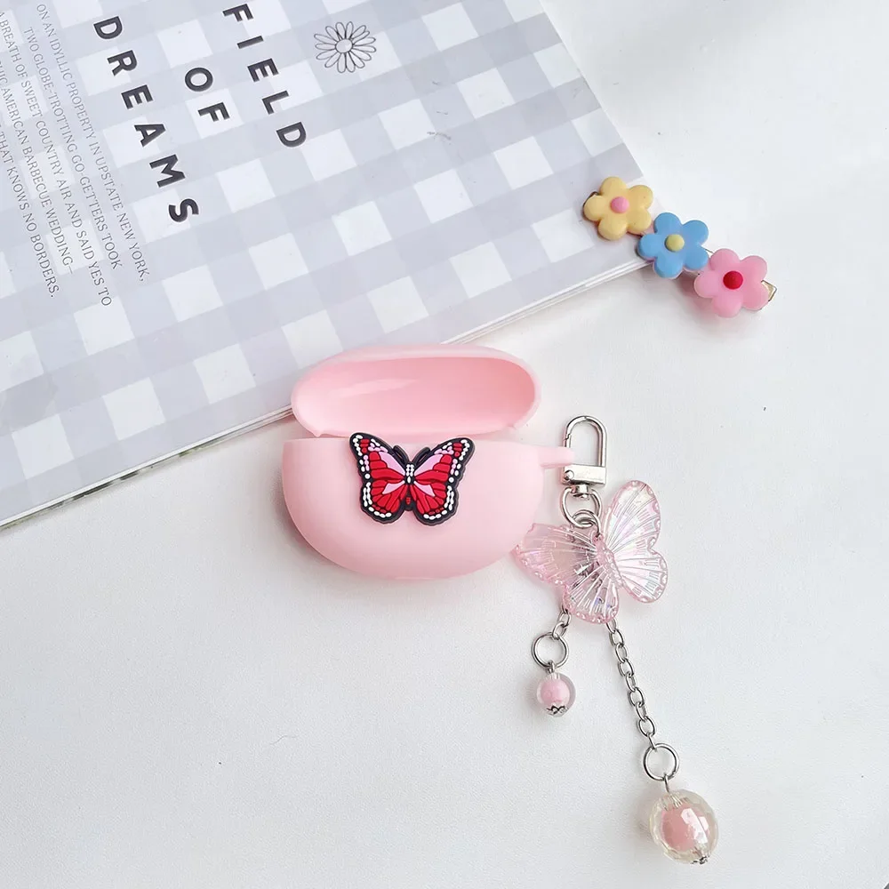 for OPPO Enco Air3 / Free 3 /Air3 Pro case Luxury Butterfly Earphone Silicone Protect Cover for OPPO Enco Air3 Pro