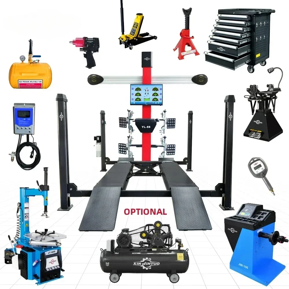 Equipment Tools Tire Service Price Wheel Balancer 4 post Car Lift Wheel Alignment Machine Tire Changer