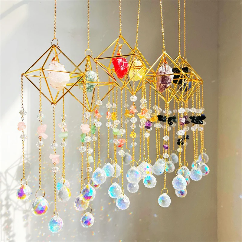 K9 Crystal Wind Chime Prevent Cloudy Tarnished Reflect Different Lighting Effects Natural Moon Dream Catchers Windbell Ornament