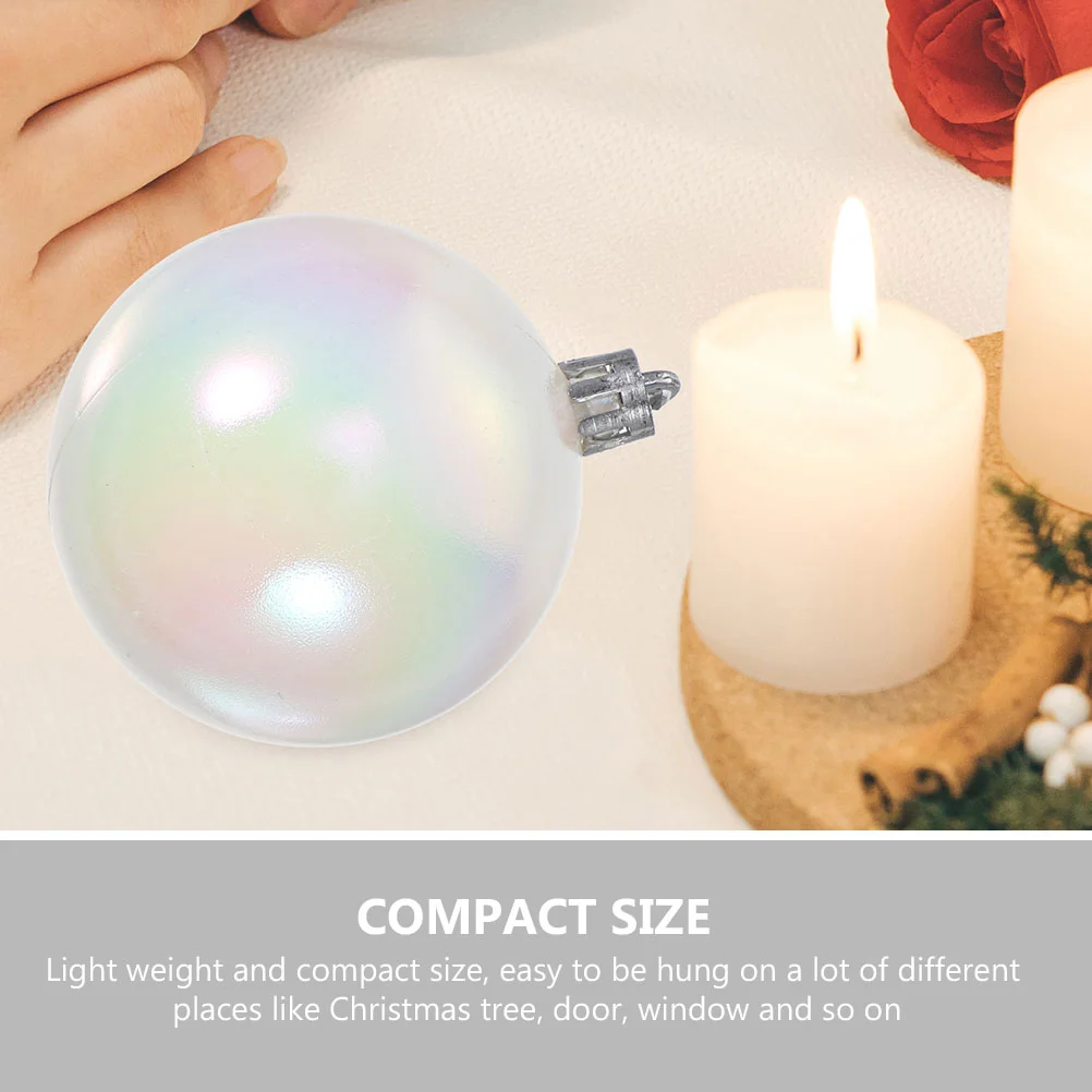 12PCS คริสต์มาส Bubble Pearl สีสันตกแต่ง naments Fairy เค้กงานแต่งงานต้นไม้ naments แขวนลูก Xmas
