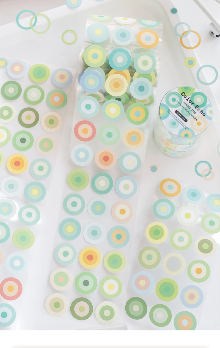 Journal GOo 6,2cmx2m Farbiges Echo-Klebeband, Niedliche Candy Loop Masking Tape für Collage, Junk Journal, Scrapbook, Handy-Zubehör, Schreibwaren – Detail 2