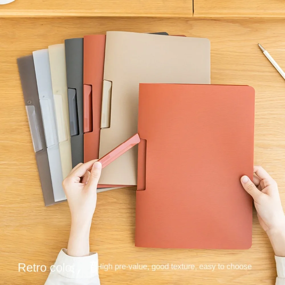 Armazenamento Bag for Data File Storage, Pasta de documentos, Translucency Clipboard, titular cor retro, A4