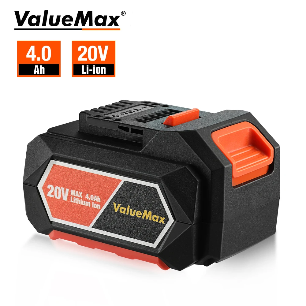 20V 4.0Ah Lithium-ion Battery For ValueMax Power Tools Electric Cordless Screwdriver Drill Wrench Rechargeable Battery vvosai 12v max electric screwdriver cordless drill mini wireless power driver dc lithium ion battery 3 8 inch 2 speed