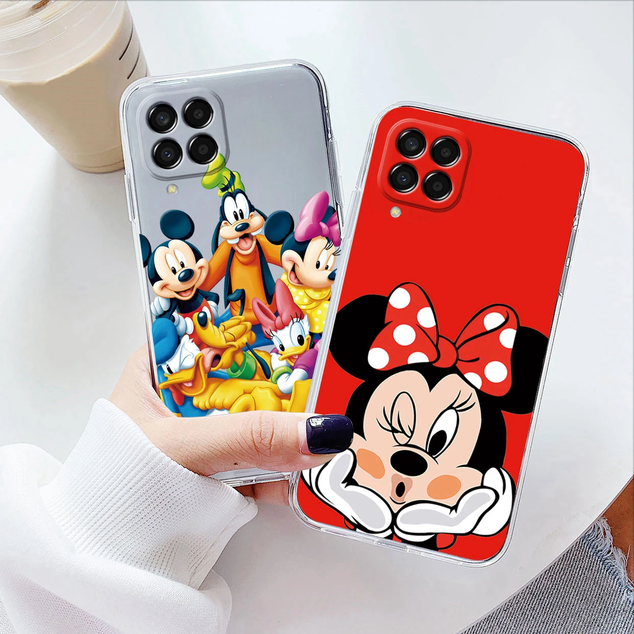 Phone Case for Samsung Galaxy M33 M53 5G Couple Mickey Minnie Donald Duck?Cover Soft Silicone Funda For Samsung M 33 Coque Cute