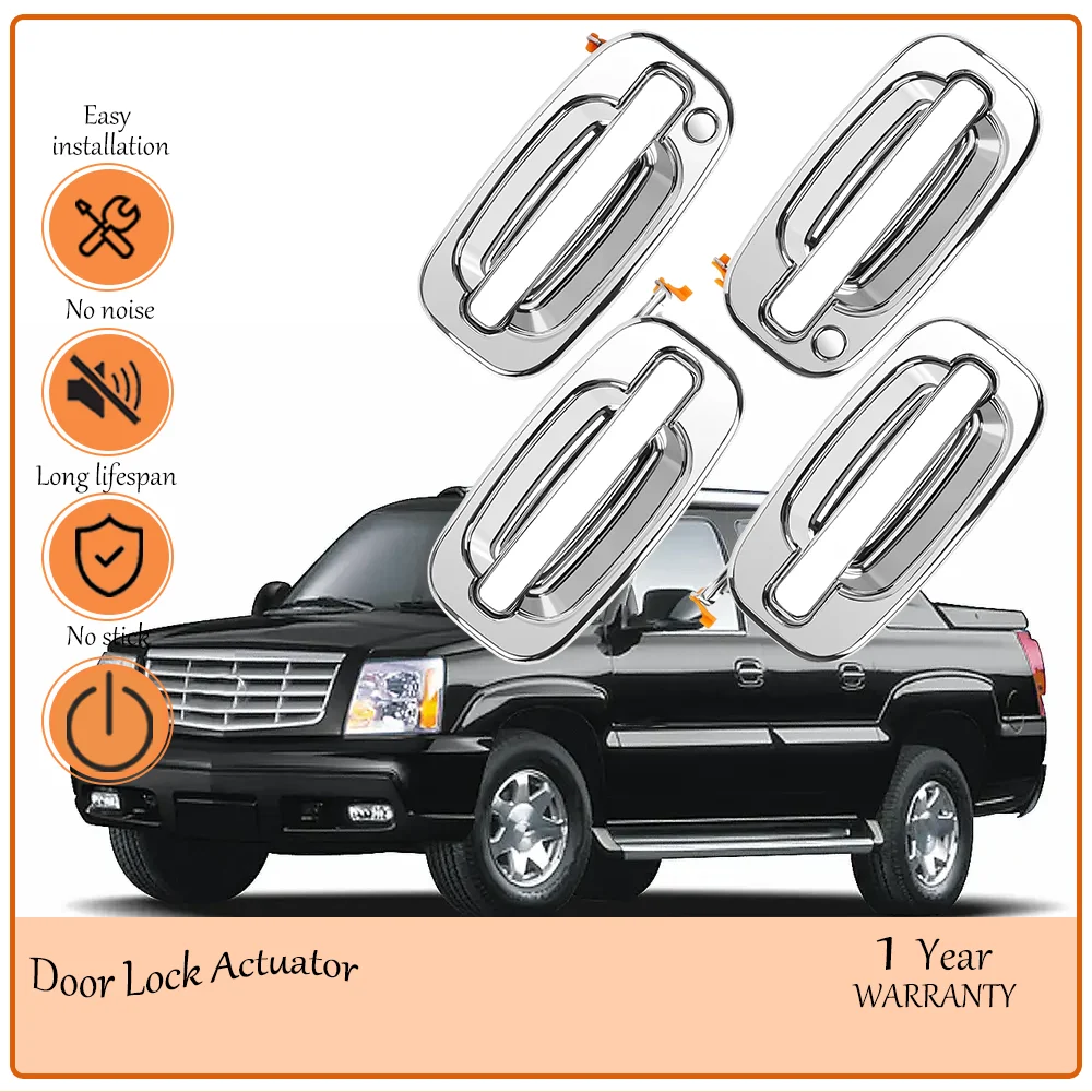 

4PCS silver Chrome Exterior Door Handle for Silverado Avalanche Sierra Escalade ESV EXT 1999-2006 oem 15745149 15182419 15745141