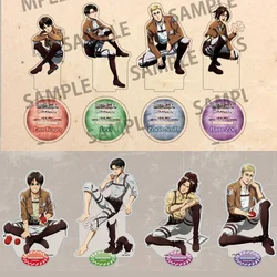 Anime Levi Eren Yeager Action Figure Doll Hange Zoe Erwin Acrylic Stand Model Plate Cosplay Toy for Gift