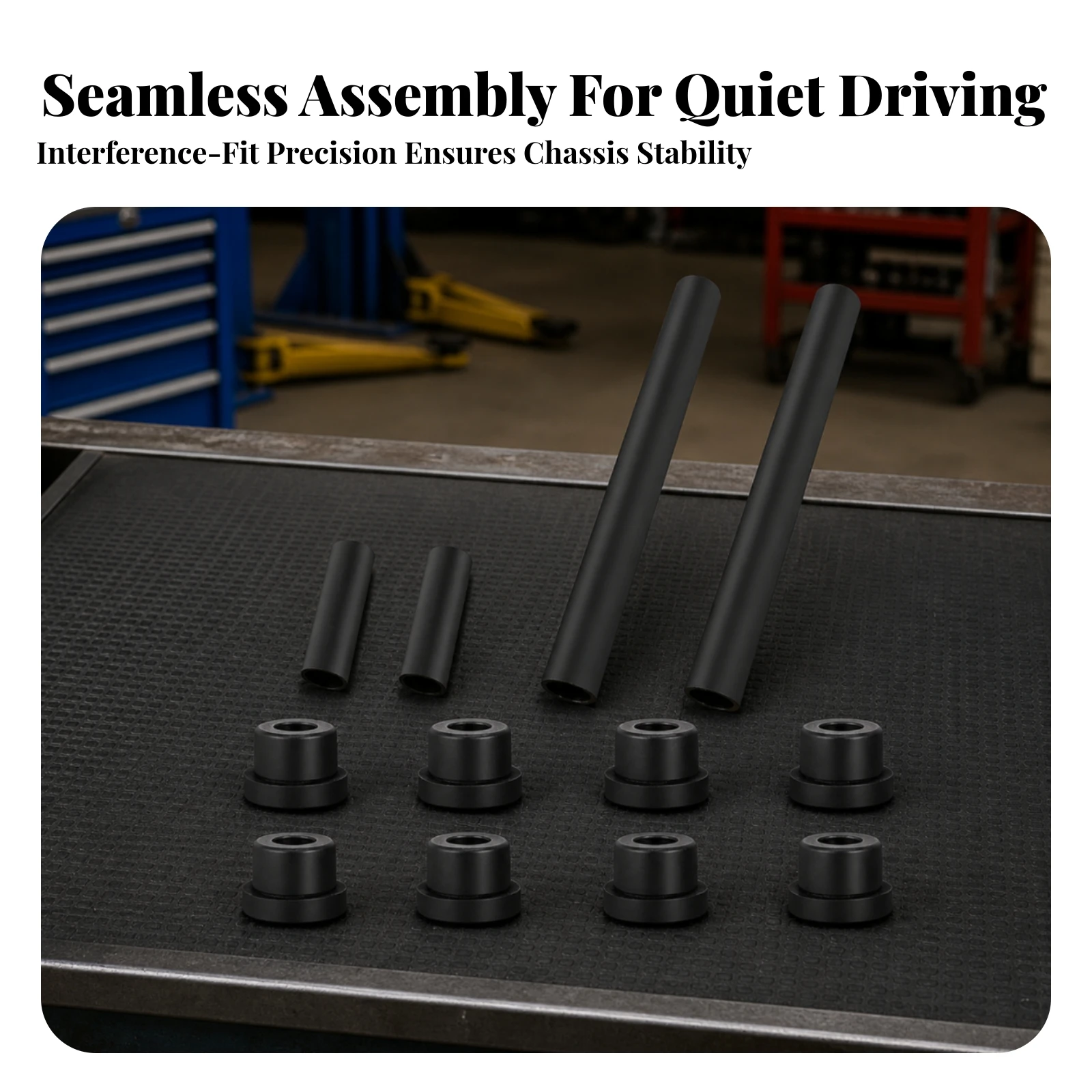 12 Pieces Shock-Absorbing Bushing Kit Professional Bushing Kit with Sleeves Hardware Easy to Use Versatile for Linkage Repair