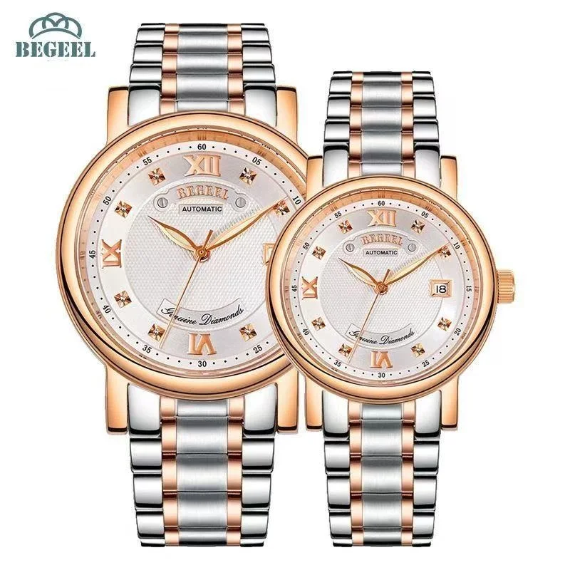 ساعة ميكانيكية كلاسيكية متعددة الوظائف للرجال من BEGEEL، ساعة ميكانيكية للرجال، ساعة ميكانيكية للرجال، تعبير للرجال، wo
