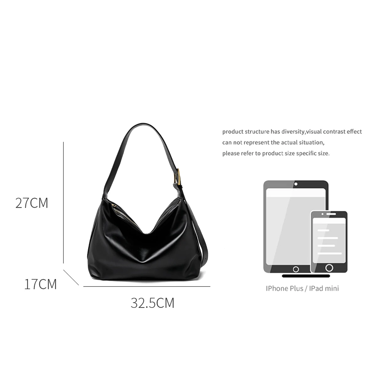 LAORENTOU Women Shoulder Handbag PU Leather Tote Lady Classic Bag 2025 Autumn Winter