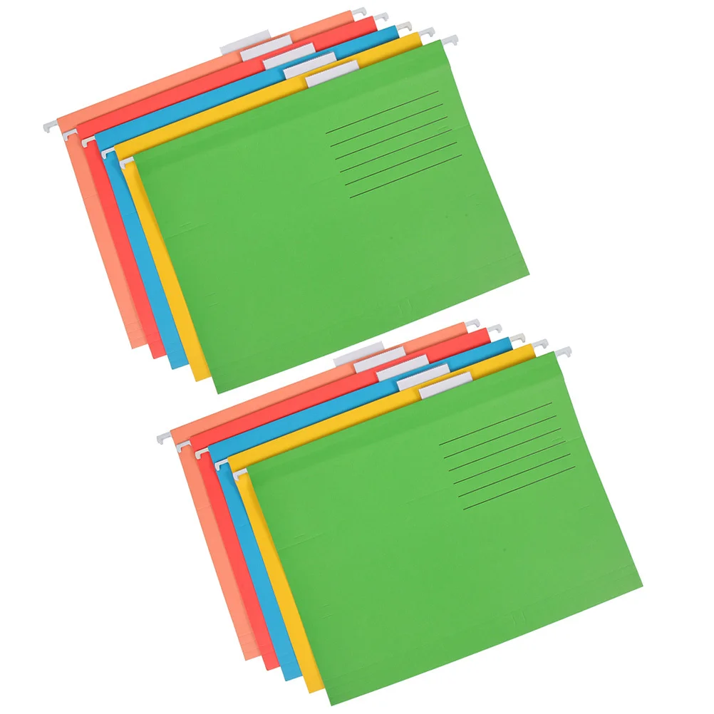 

10Pcs Hanging File Folders A4 Stylish Stable Office Supplies Receipts Bills Holder Organizer Hanging File Folders