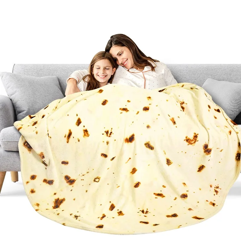 Mexican Tortilla Print Soft Throw,Pizza Pattern Flannel Blanket,Food Print Flannel Blanket,Nap Blanket For Couch Bed Sofa