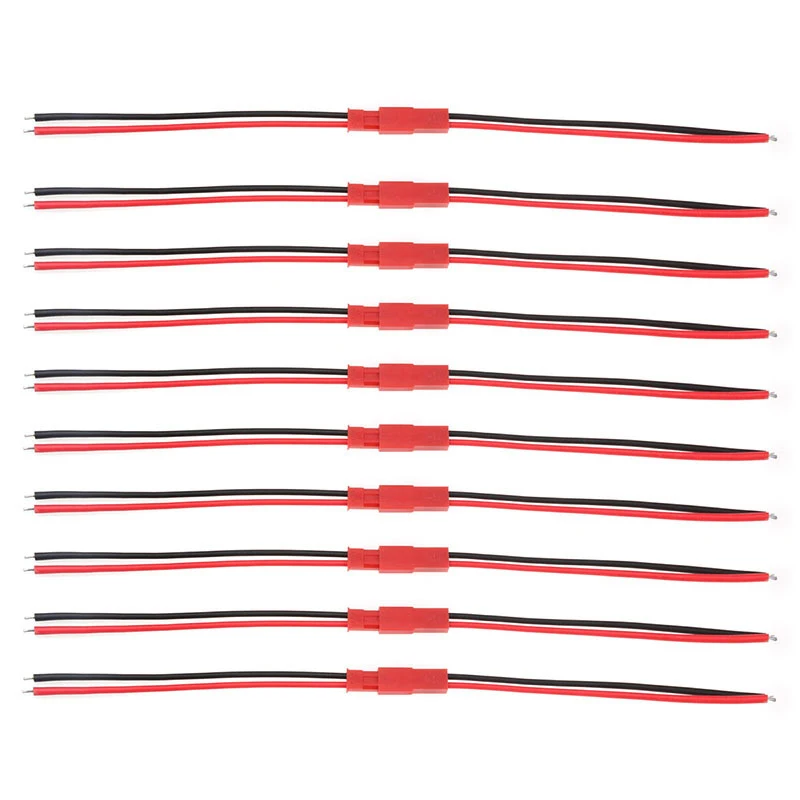 10/30/50Pairs 22 AWG JST Plug Connector 2 Pin Male Female Plug Connector Cable Wire for LED Lamp Strip RC Toys Battery 15CM