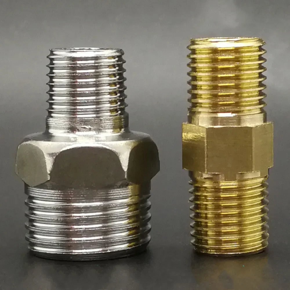 

Brass Pipe Hex Nipple Fitting Quick Coupler Adapter 1/8 1/4 3/8 1/2 BSP Male To Male Thread Reducer Water Oil Gas Connector