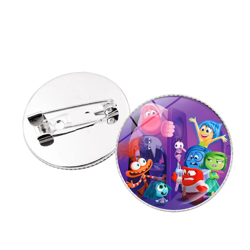 Hot New Disney Inside Out 2 Brooch All-match Girl Gift Animation Surrounding Mood Villain Pin Badge Decoration Accessories