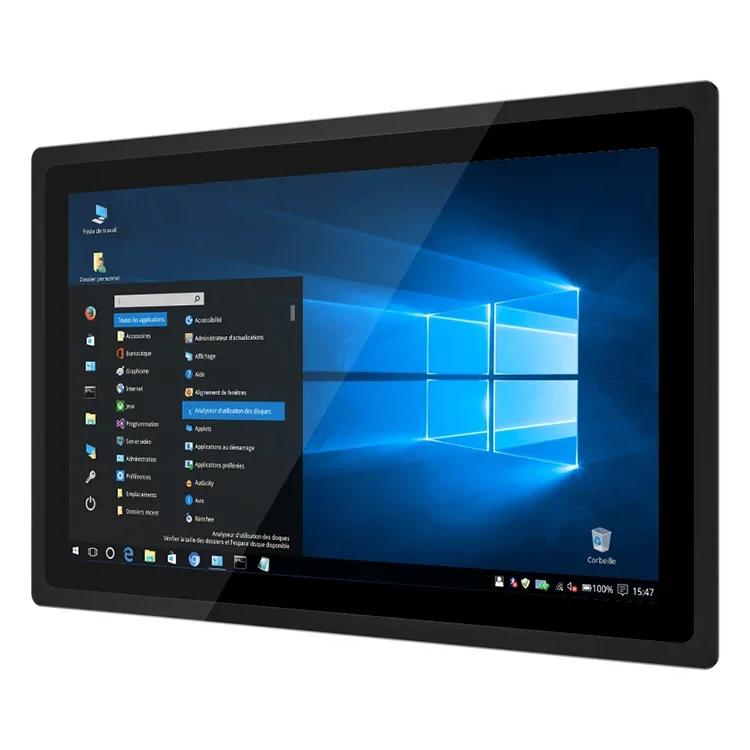 شاشة لمس سعوية مدمجة مقاس 21.5 بوصة Win10 الكل في واحد كمبيوتر لوحة اللمس الصناعية HMI التجارية