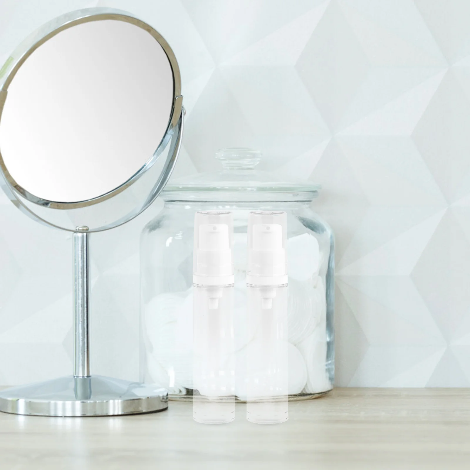 

8Pcs Airless Pump Lotion Bottles Refillable 10ml Mini Container Travel Cream Dispenser Vacuum Small Clear Toiletry