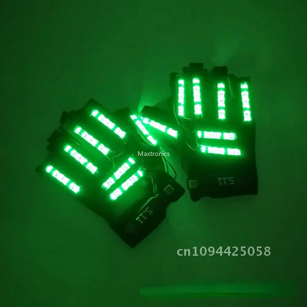 Cosplay LED Gloves 6 Colors Red/Blue/White/Yellow/Pink/Green for Male and Female DJ Party Stage Performance Luminescence Props