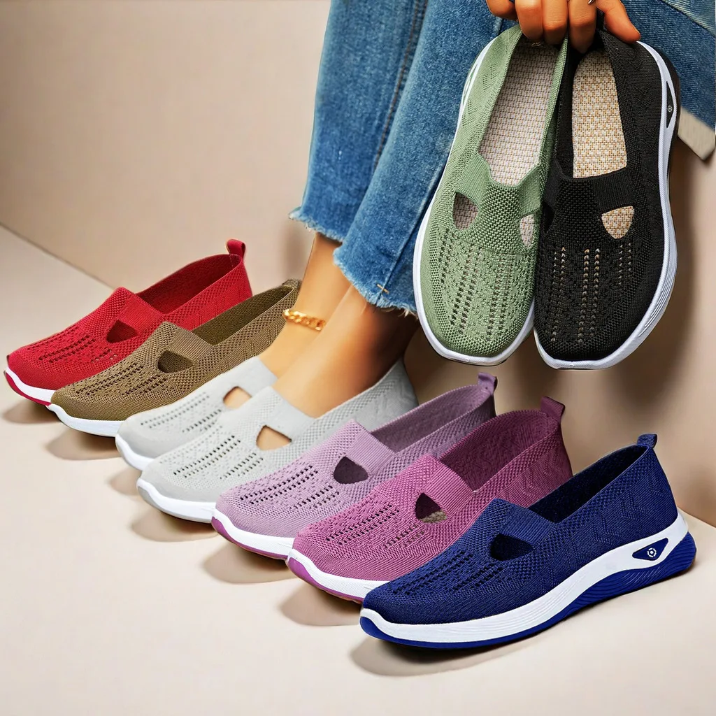 Summer Women's Shoes Breathable Anti-slip Soft Bottom Women's Casual Shoes Middle-aged Walking Shoes image 6
