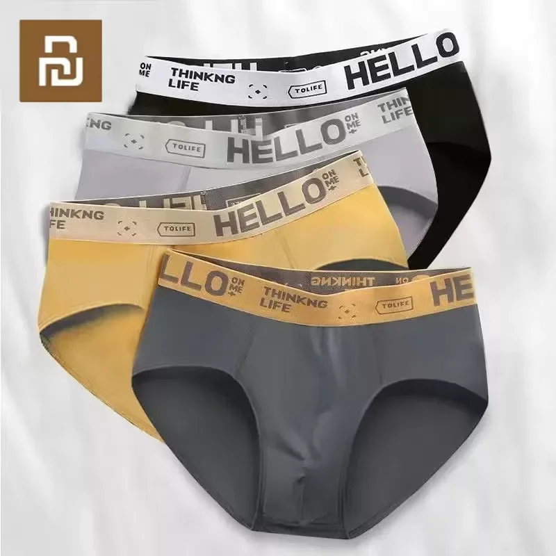 Xiaomi Men's Briefs Mens Underwear Sexy Shorts Men's  Panties Breathable Male Elastic Underpants Solid Sexy Comfortable Shorts