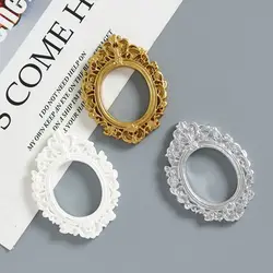 Multiple Styles Mirror Small Model Mini Classic Mirror Resin Photo Frame Garden Ornaments