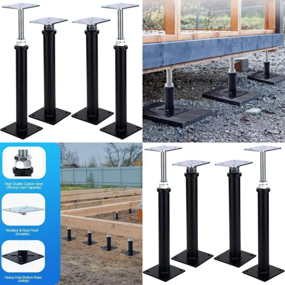 

Adjustable Floor Jack with 4-Piece Set, 12.5 to 16.5 Inch Range, for Vehicle Lift and Support