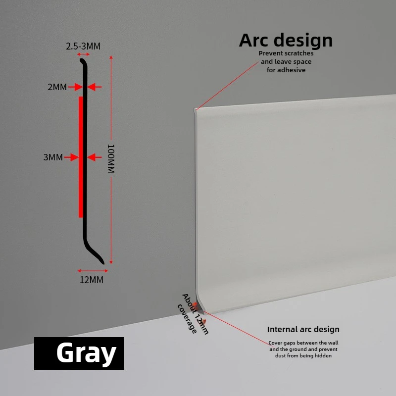 لوح تنورة PVC ذاتي اللصق لألواح الحائط، زخرفة حافة زخرفية بسيطة للجدران المميزة وديكور المنزل #4