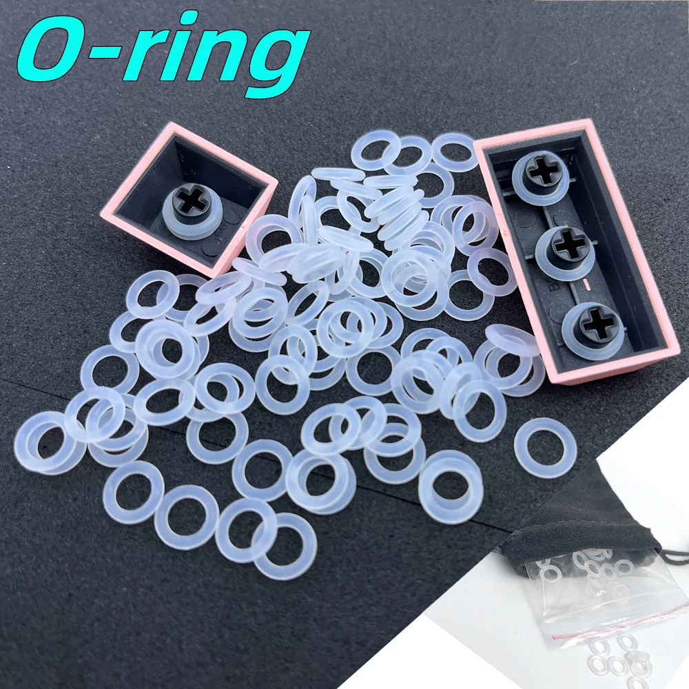 200pcs/bag Rubber O Ring Keyboard Switch Dampeners Keyboards Accessories White For Keyboard Dampers Keycap O Ring Replace Part