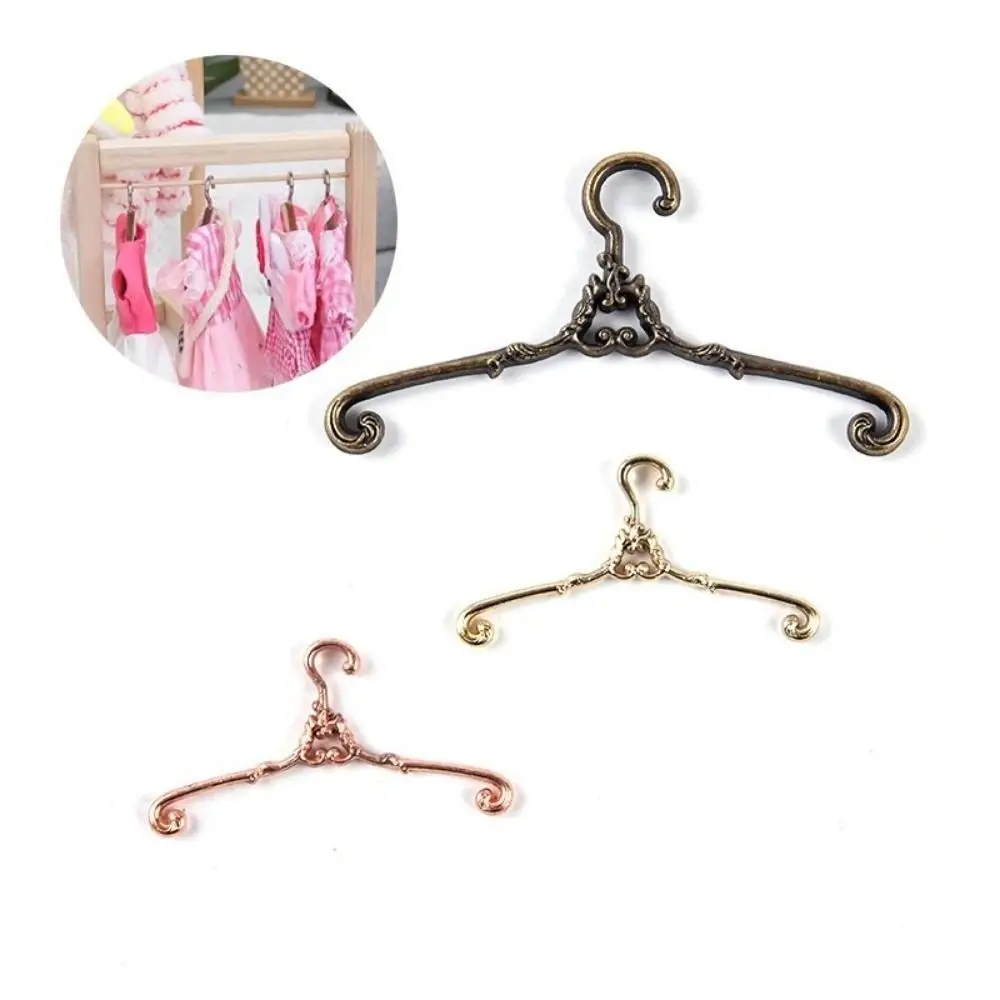5Pcs Metal Clothes Hanger Retro Windproof Mini Coat Hanger Multi Functional 4/6.5cm Clothes Rack Dress Pants Accessories