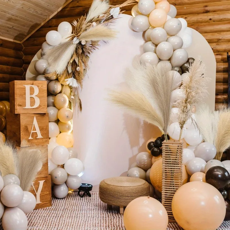 10pcs Faux Pampas Grass, Pampas Grass for Floor Vase, Pampas Grass Decor Tall for Vase Fillers, Boho Rustic Farmhouse Home Decor view 4